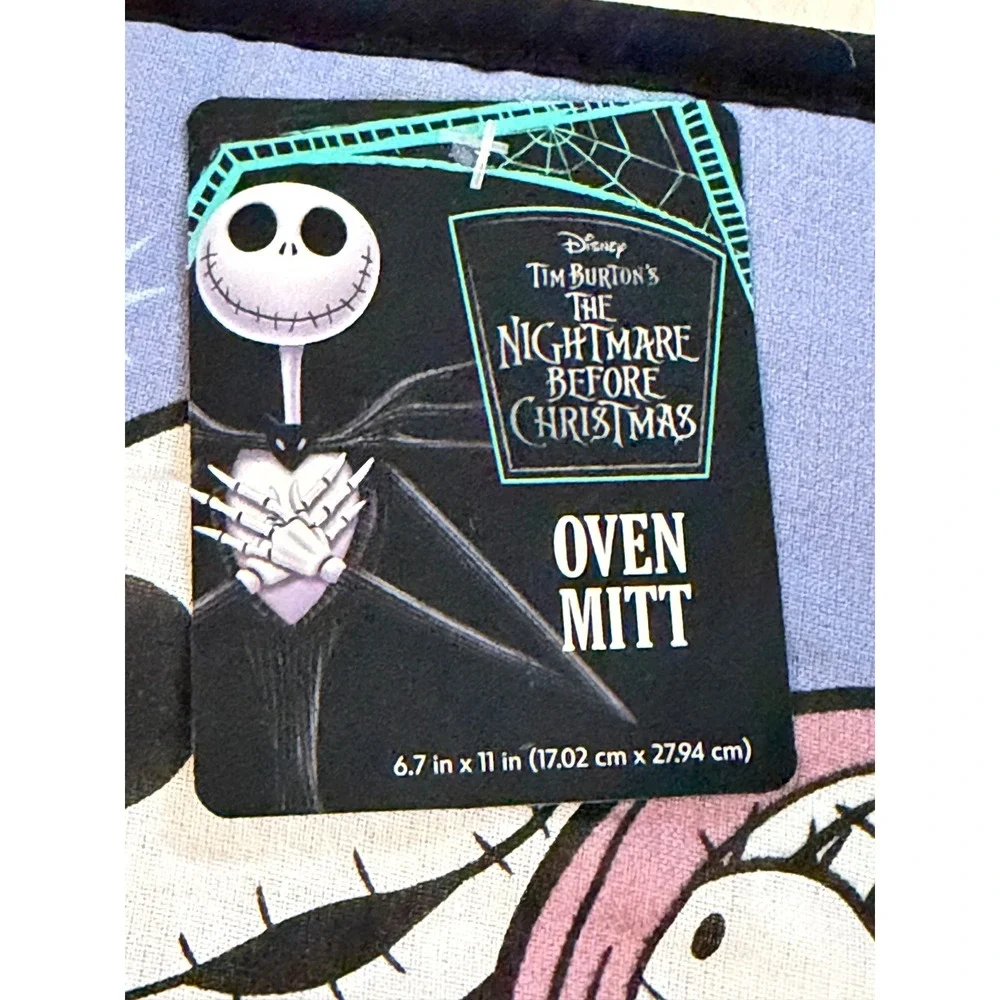 Disney Nightmare Before Christmas Jack Sally Oven Mitt Pot Holder Towel Set NEW